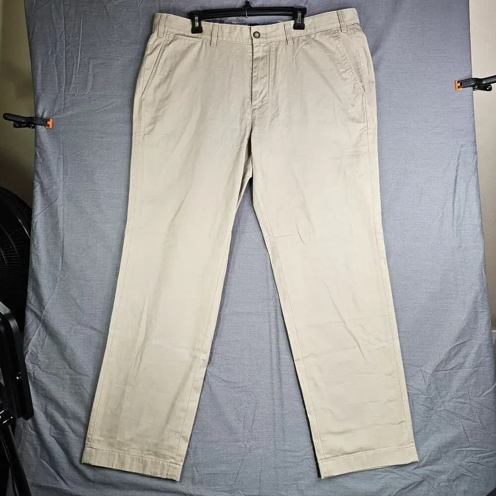 NWT Nautica Flat Front Classic Fit Deck Pants Chino Men's 40W x 34L